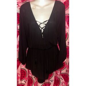 🖤 Victoria's Secret Lace-Up Swim Coverup